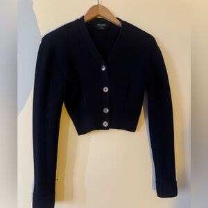 Jean Paul Gaultier Navy Button-Up Cardigan